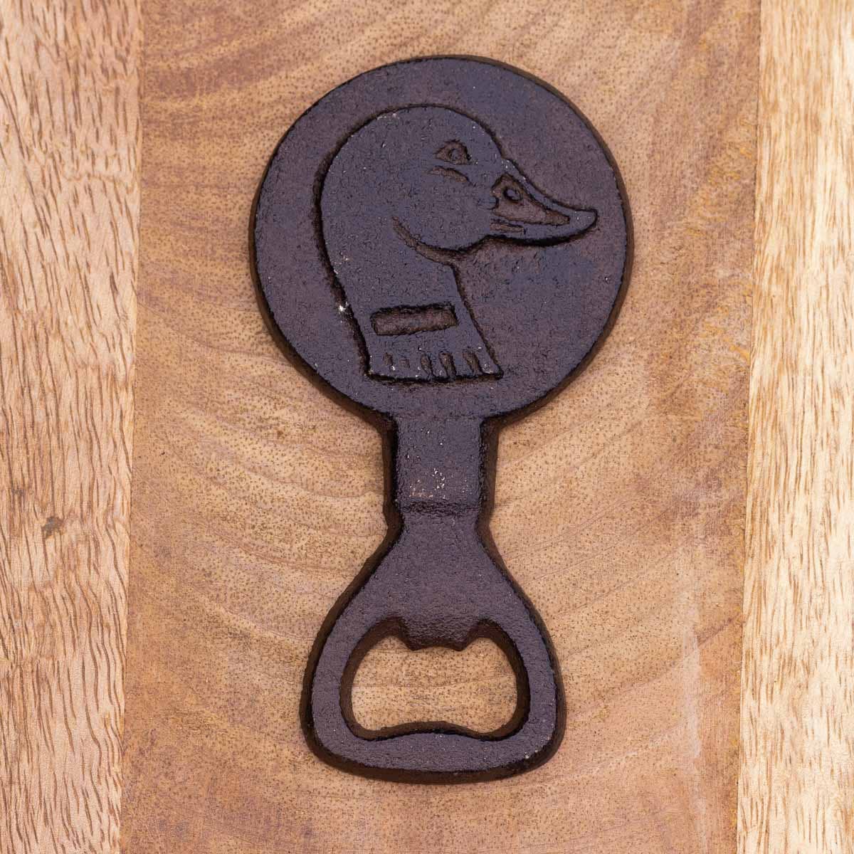 Duck Bottle Opener   Antique Brown    2.5x4.5