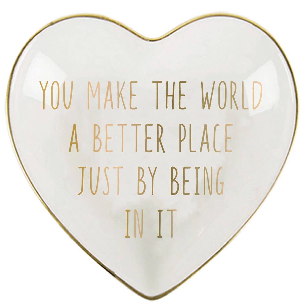 Ceramic Trinket Tray | You Make The World A Better Place