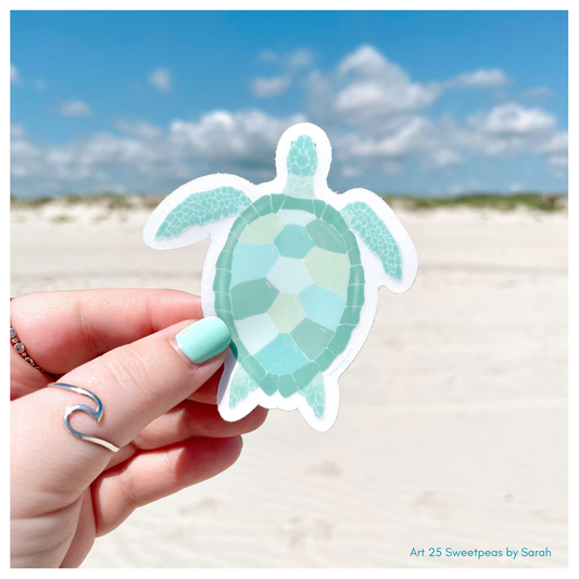 Turquoise Sea Turtle Sticker