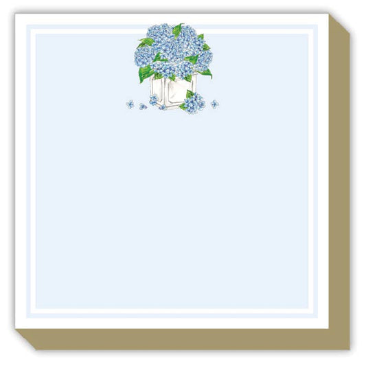 Handpainted Hydrangea Border Luxe Notepad