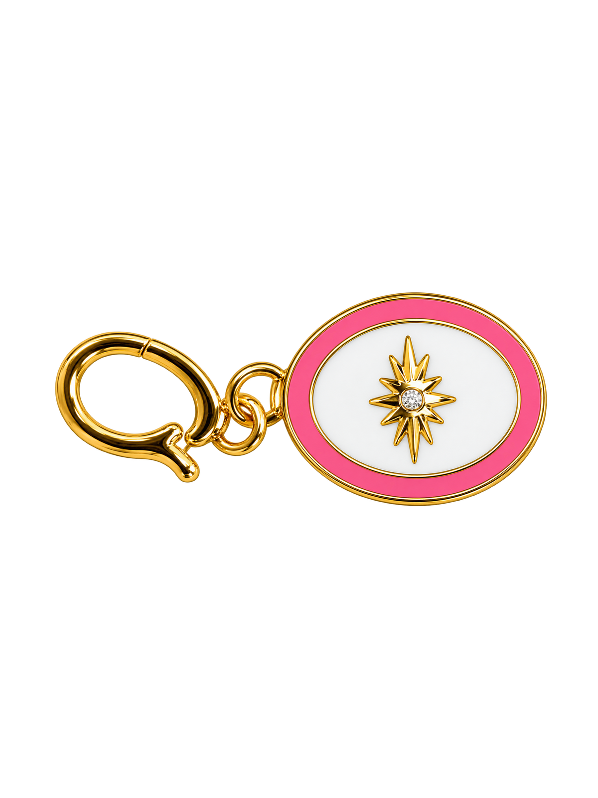 Pink Enamel & White