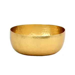 Gold Hammered Oval Bowl