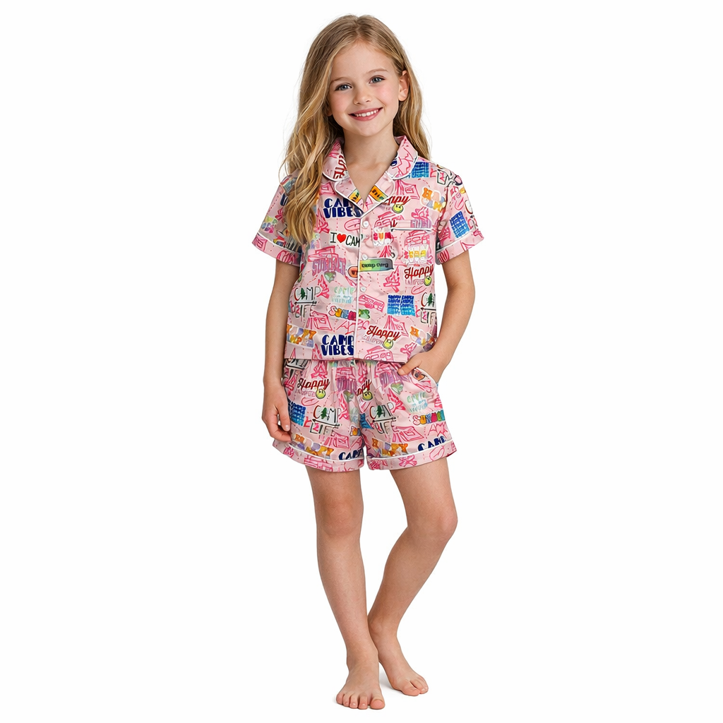 Camp Stickers PJ Set