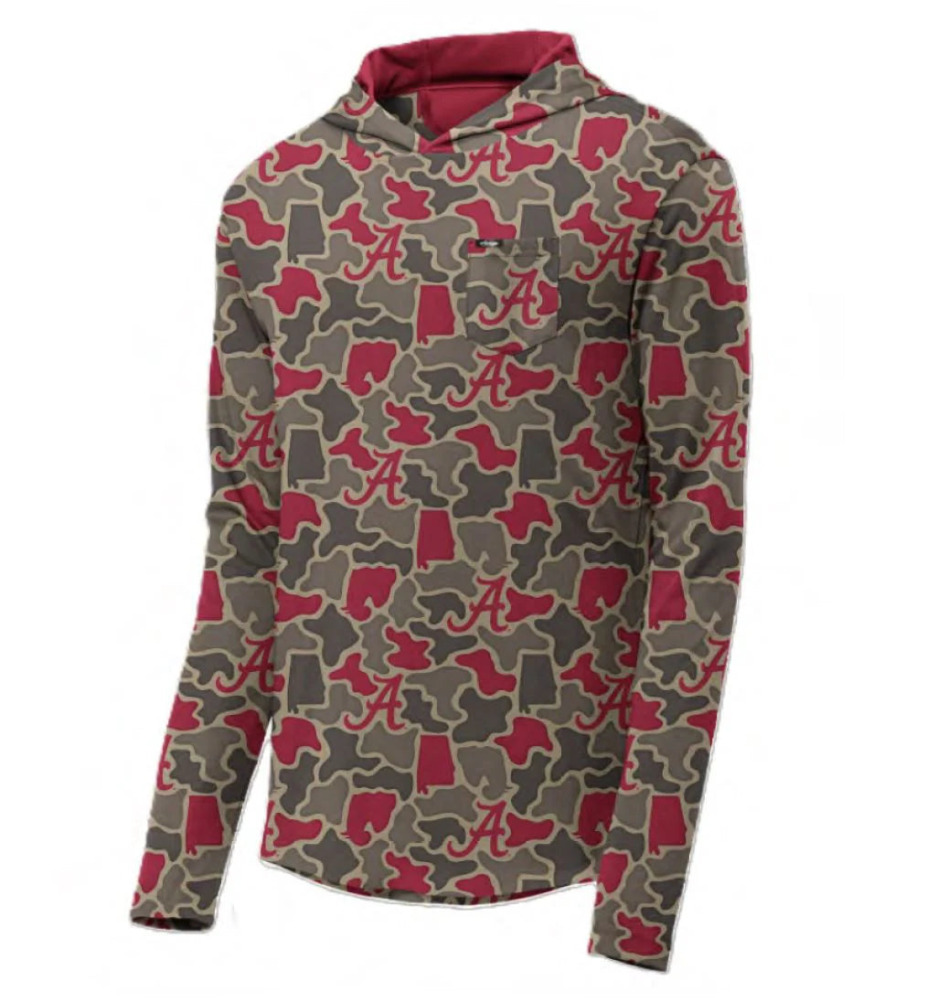 Camo Alabama Hooded Tee - Youth