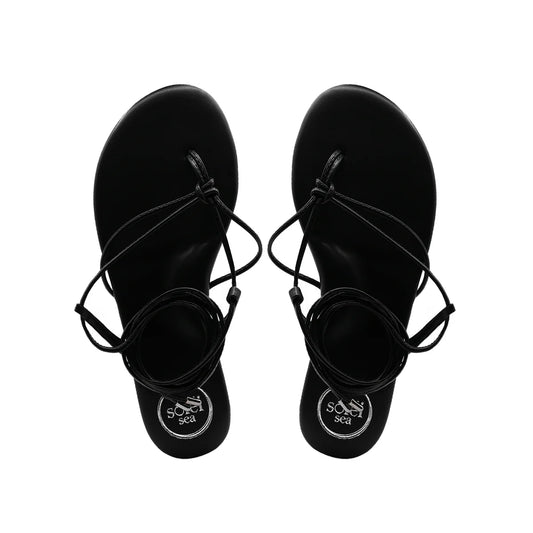 Angie Anklewrap Sandal - Black