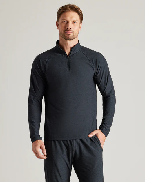 Atmosphere Midweight 1/4 Zip - True Black