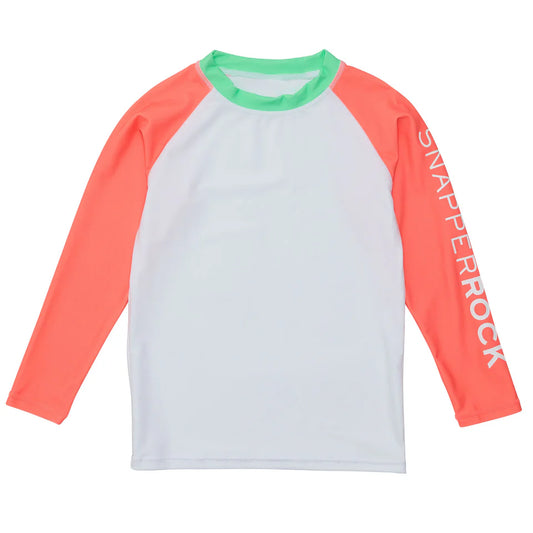 White Coral Sleeve Sustainable Rash Top