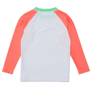 White Coral Sleeve Sustainable Rash Top