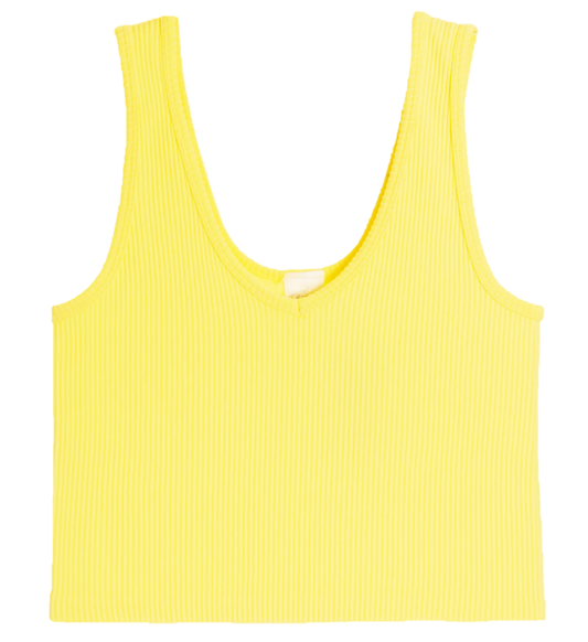 Ribbed Seamless Brami Tank - Canary Yellow