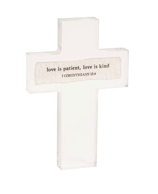 Love is Paper Cross in Acrylic