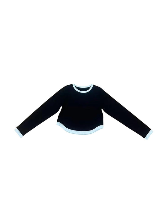 Contrast Top - Black / White