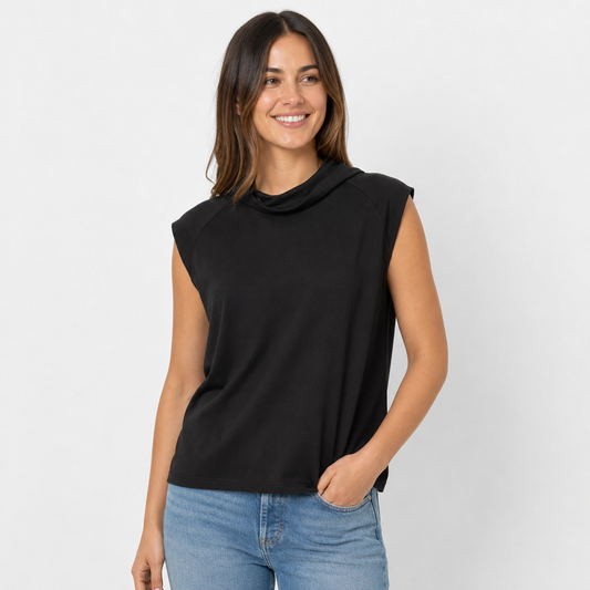 Felicity Mock Neck - Black