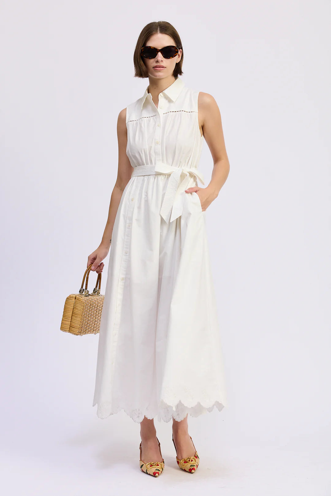 Sleeveless Belted Maxi