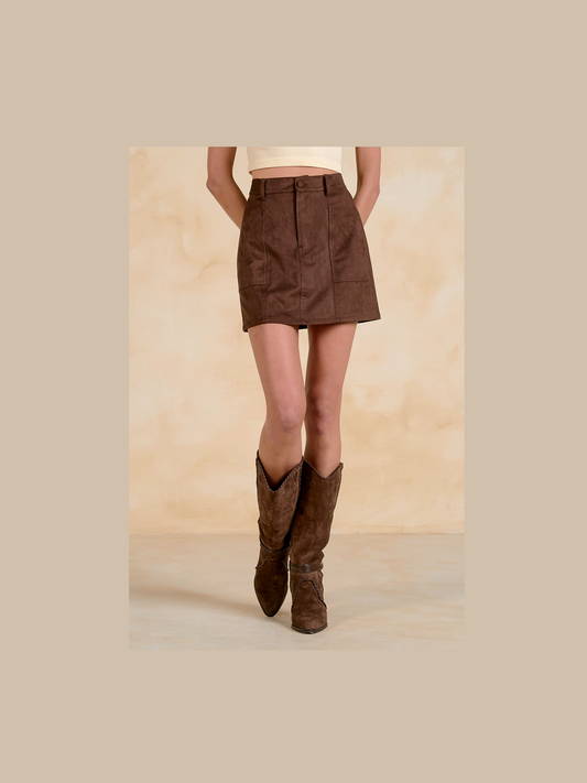Chocolate Mini Skirt