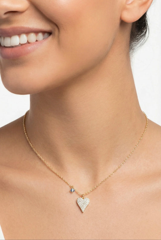 Glimmer Heart Necklace - 14K Gold