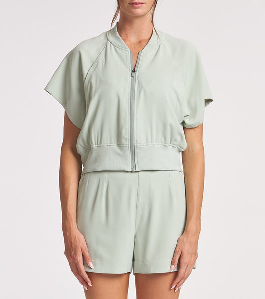 Short Sleeve Crop Sweatshirt