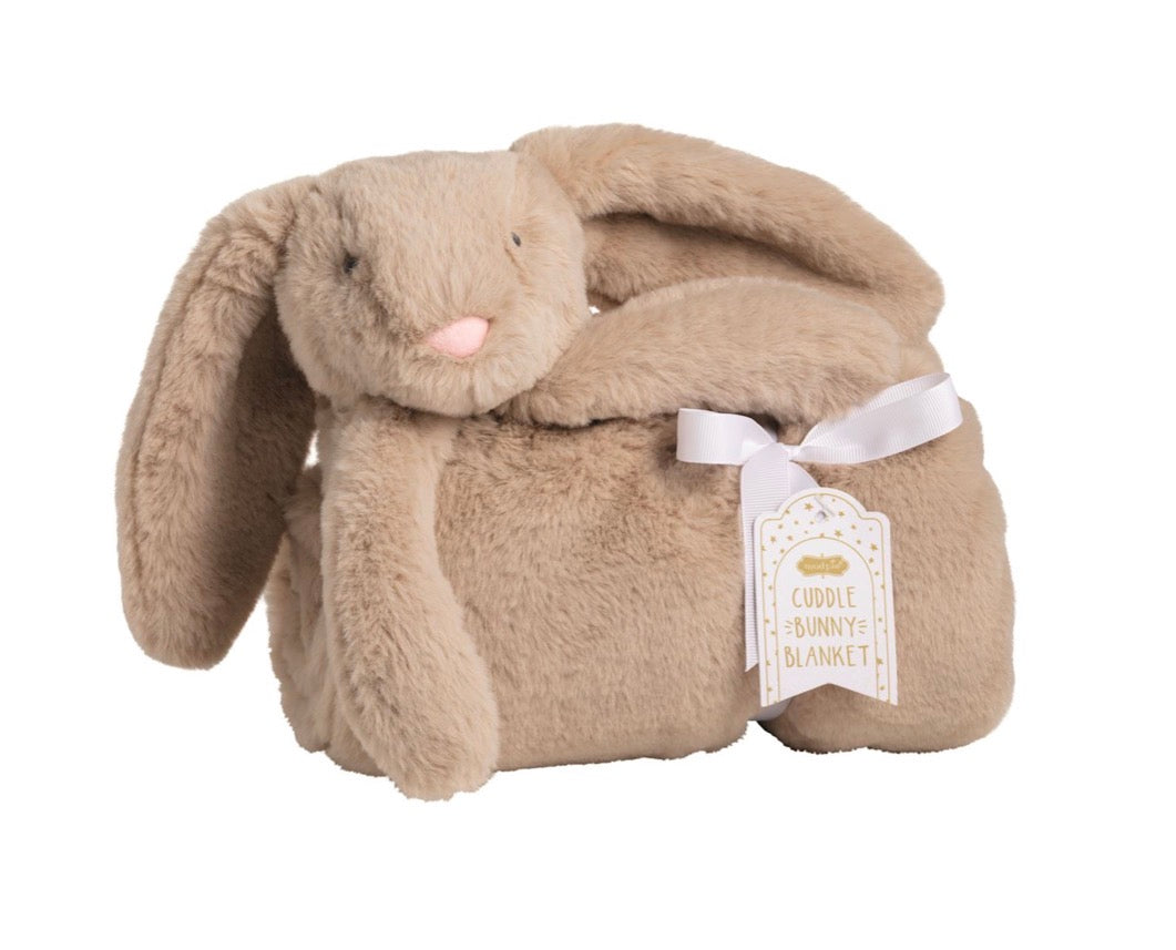 Tan Plush Bunny Blanket