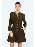 Kerrie Belted Mini Dress - Olive