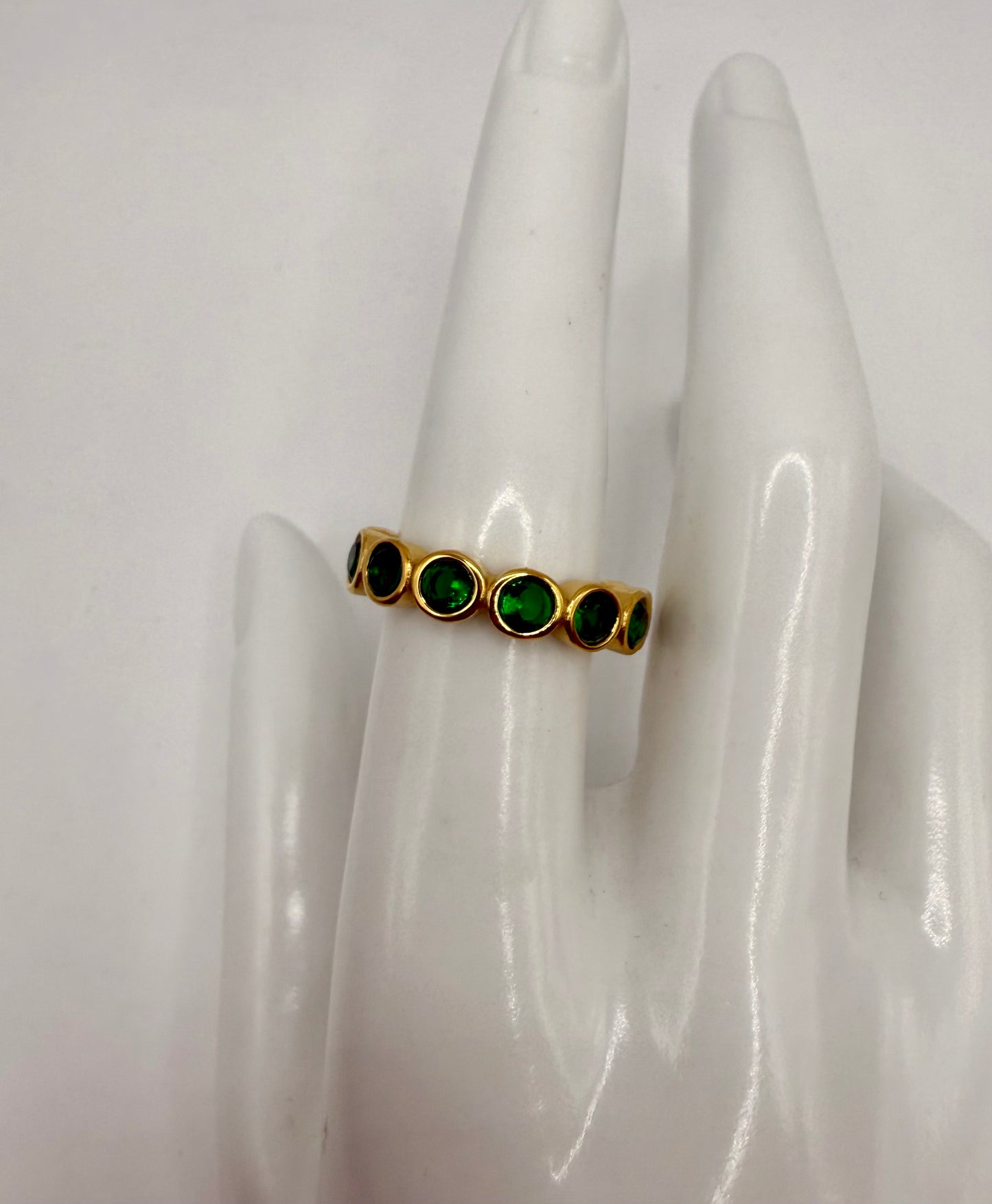 Emerald Bubble Ring
