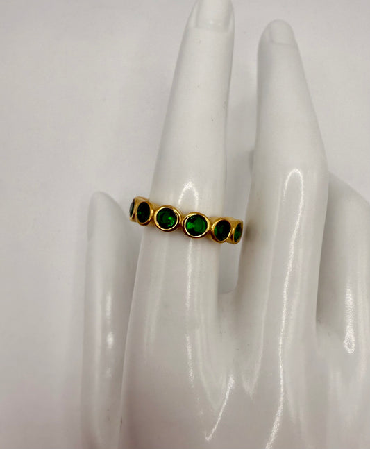 Emerald Bubble Ring