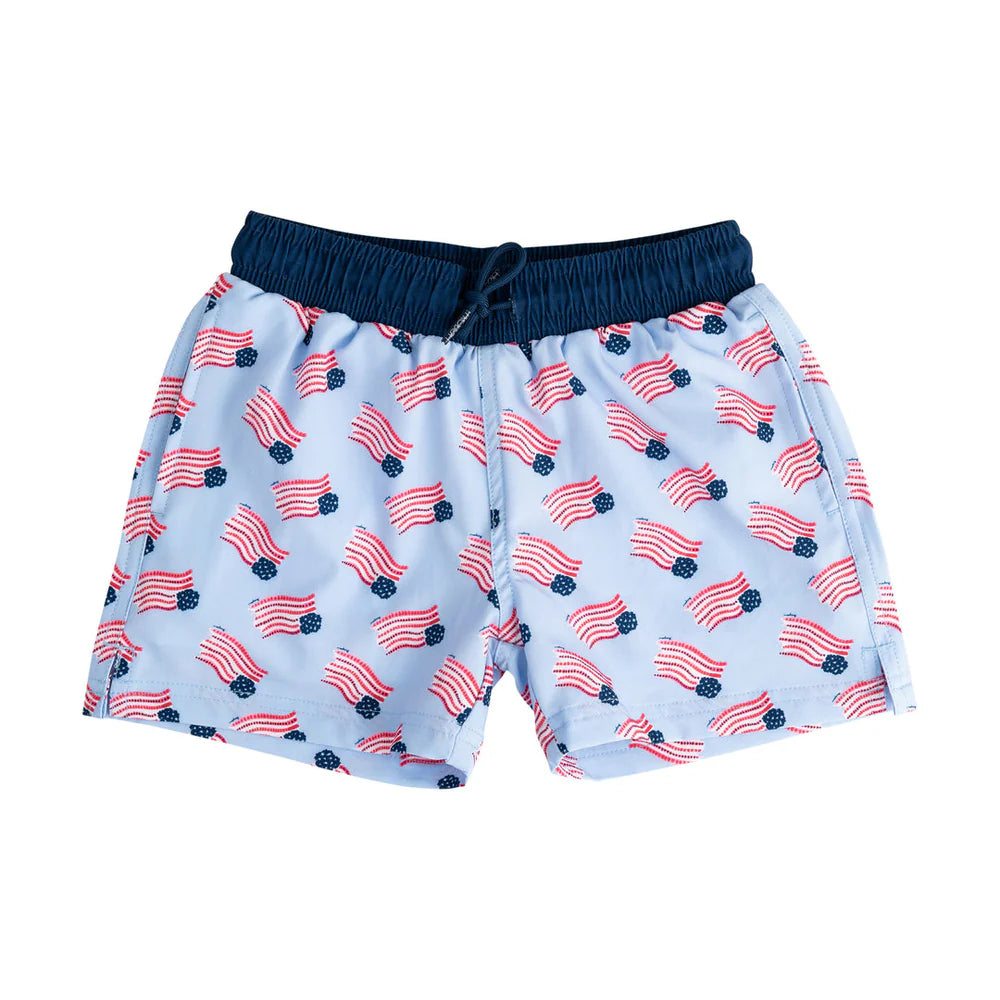 Boys Boogie Board Swim Trunks - Flag