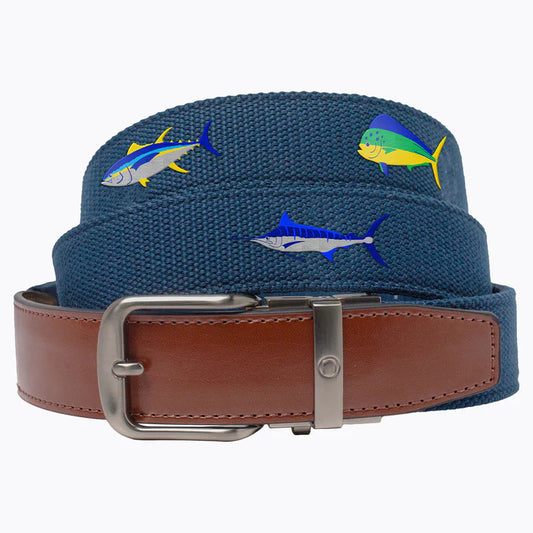 Newport Deep Sea Fish Golf Ratchet Belt 1.38