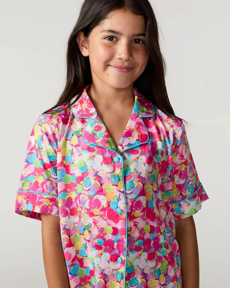 Kids Confetti silky Short Pajama Set