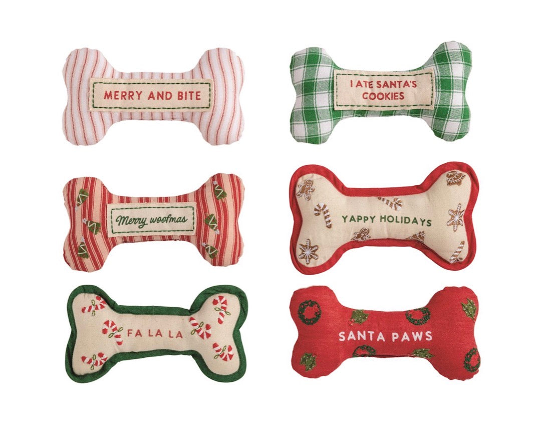 Embroidery Dog Bone Toys