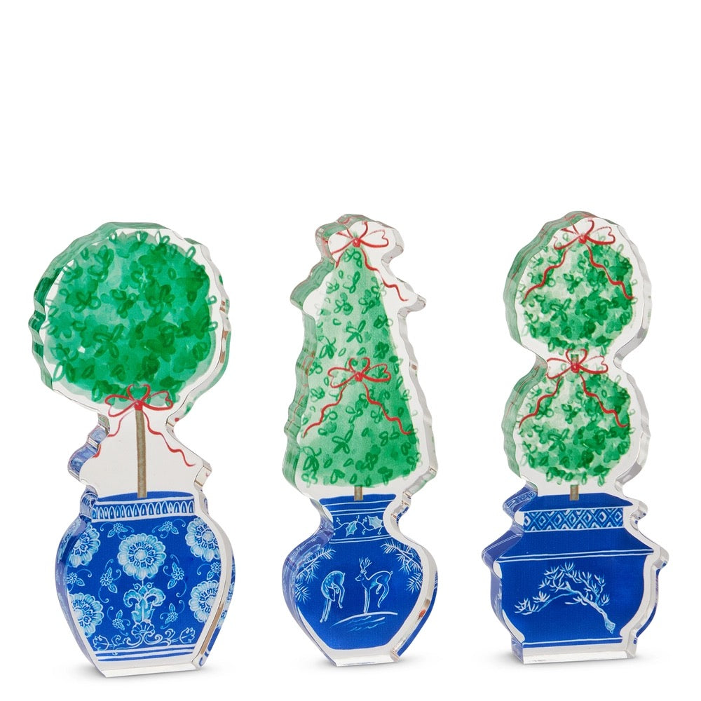 Holiday Topiary Acrylic Cutout Set