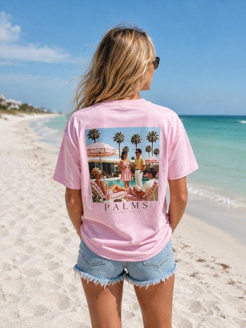 Palms Elevated Lifestyle Tee - Pink