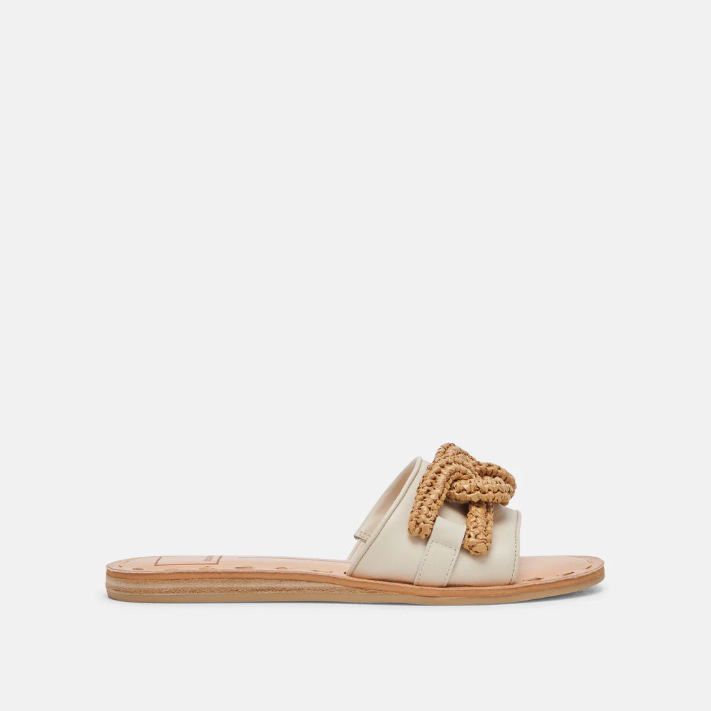 Desa Ivory Leather Slide