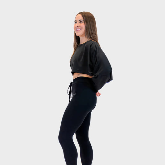 Jenni Longsleeve Crop - Black