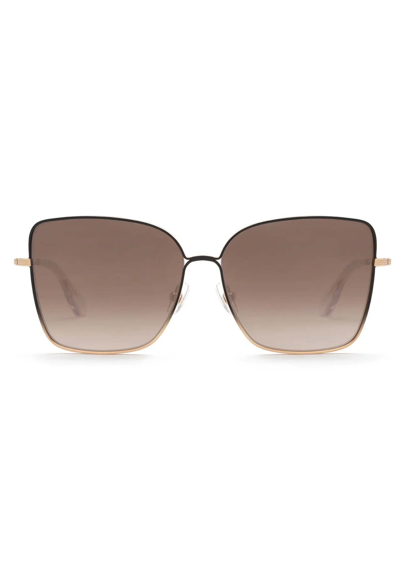 Dolly - 24K Matte Black Fade + Crystal Mirrored Sunglasses
