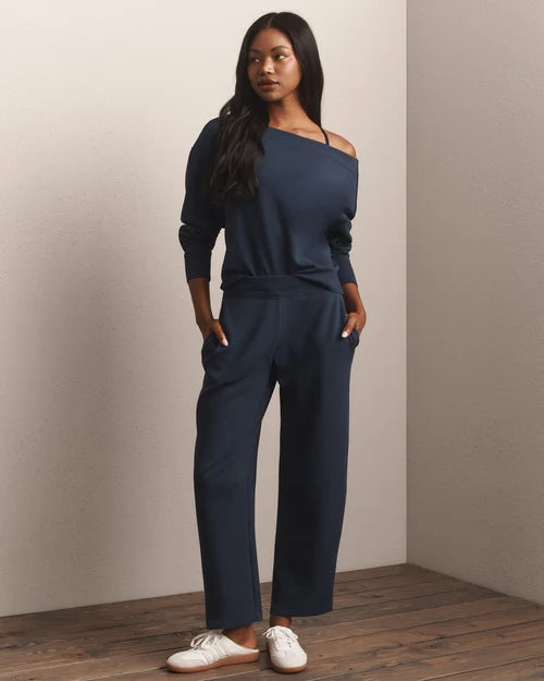 Dreamglow Barrel Leg Pant - Navy Blue