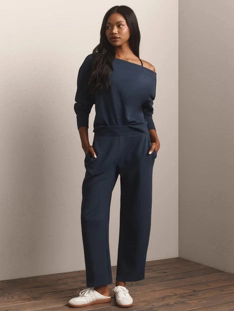 Dreamglow Barrel Leg Pant - Navy Blue