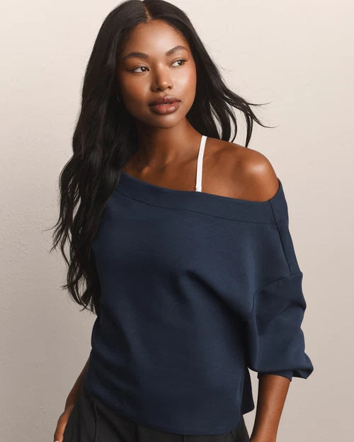 Dreamglow Bateau Top - Navy Blue