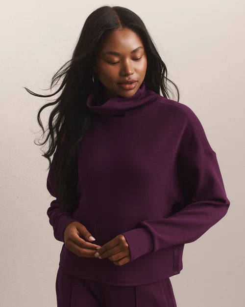 Dream Glow Mock Neck - Dark Berry