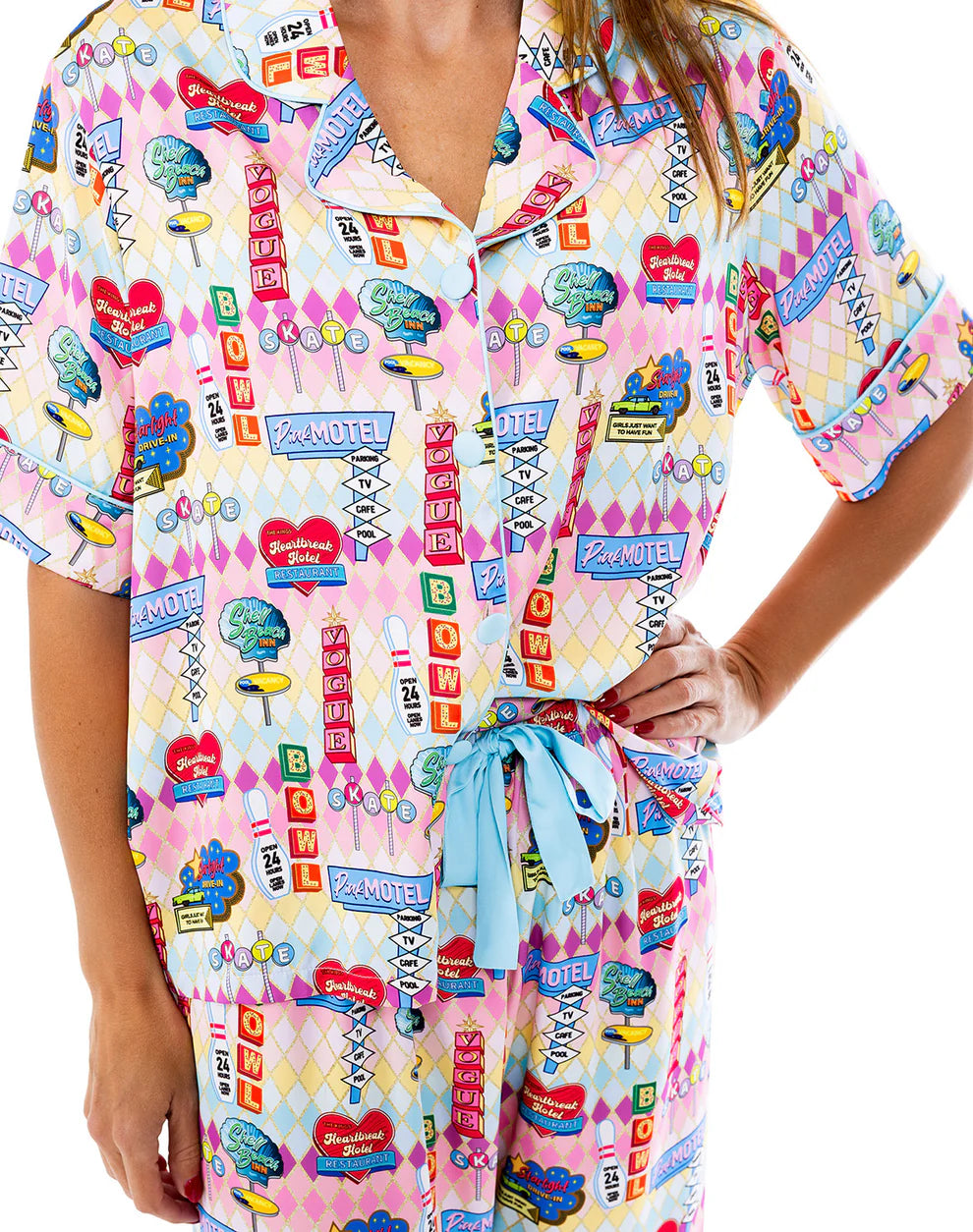 Kids Silky Highway Pajama Short Set