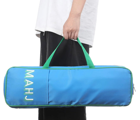 Mahj Rack Bag - Blue / Green Piping