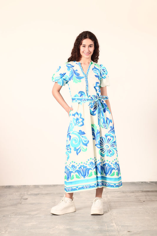 Nova Dress - Ocean Bloom