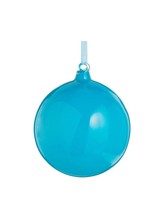 5" Shiny Bright Blue Ball Ornament
