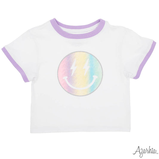 Glitter Pastel Smiley Ringer