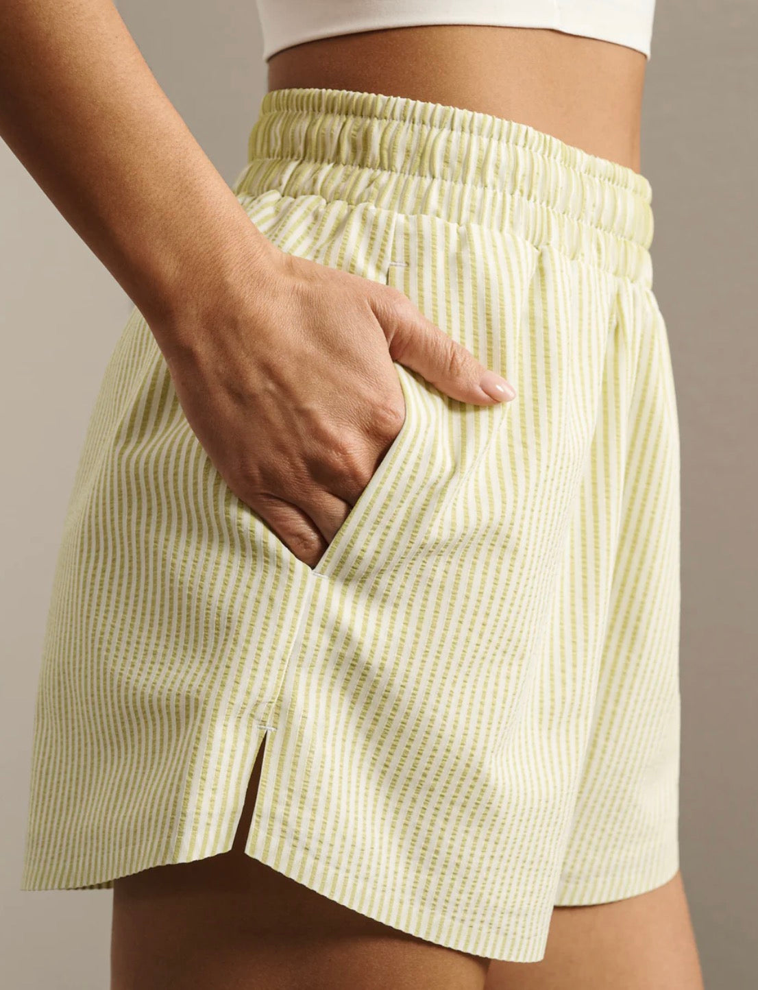 SaltAir Shorts - Citron Seersucker