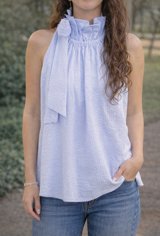 Bridget Seersucker Stripe Top