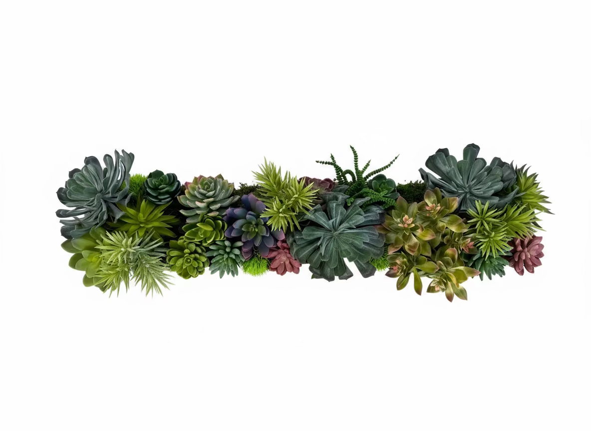 Long Concrete Succulent Arrangement