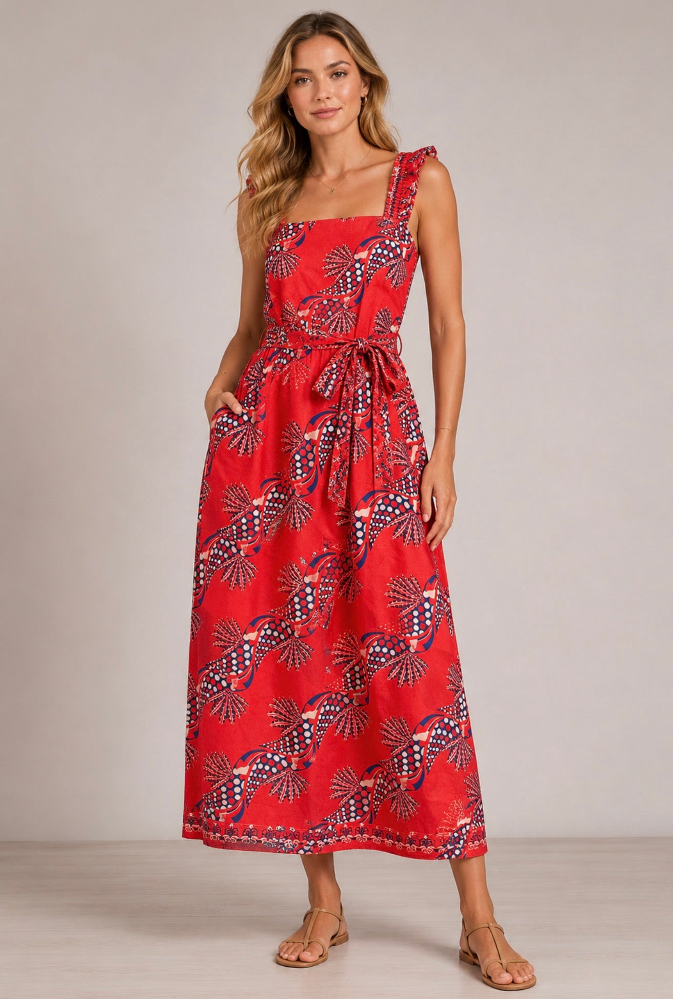 Elsie Dress - Crimson Ascent