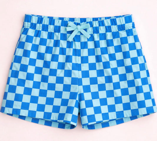 Checkered Shorts Blue