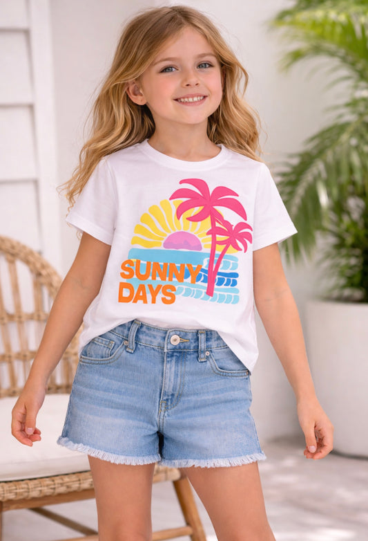 Sunny Days Applique Graphic Tee