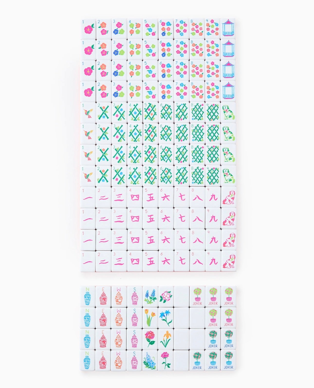 Sunset Mahjong Tiles