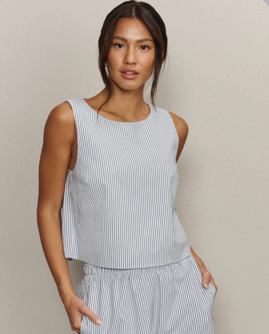 SaltAir Tank- Washed Navy Stripe